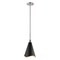 Nuvo Tango 1-Light Large Pendant Matte Black with Polished Nickel 60/7478 - alternate 2